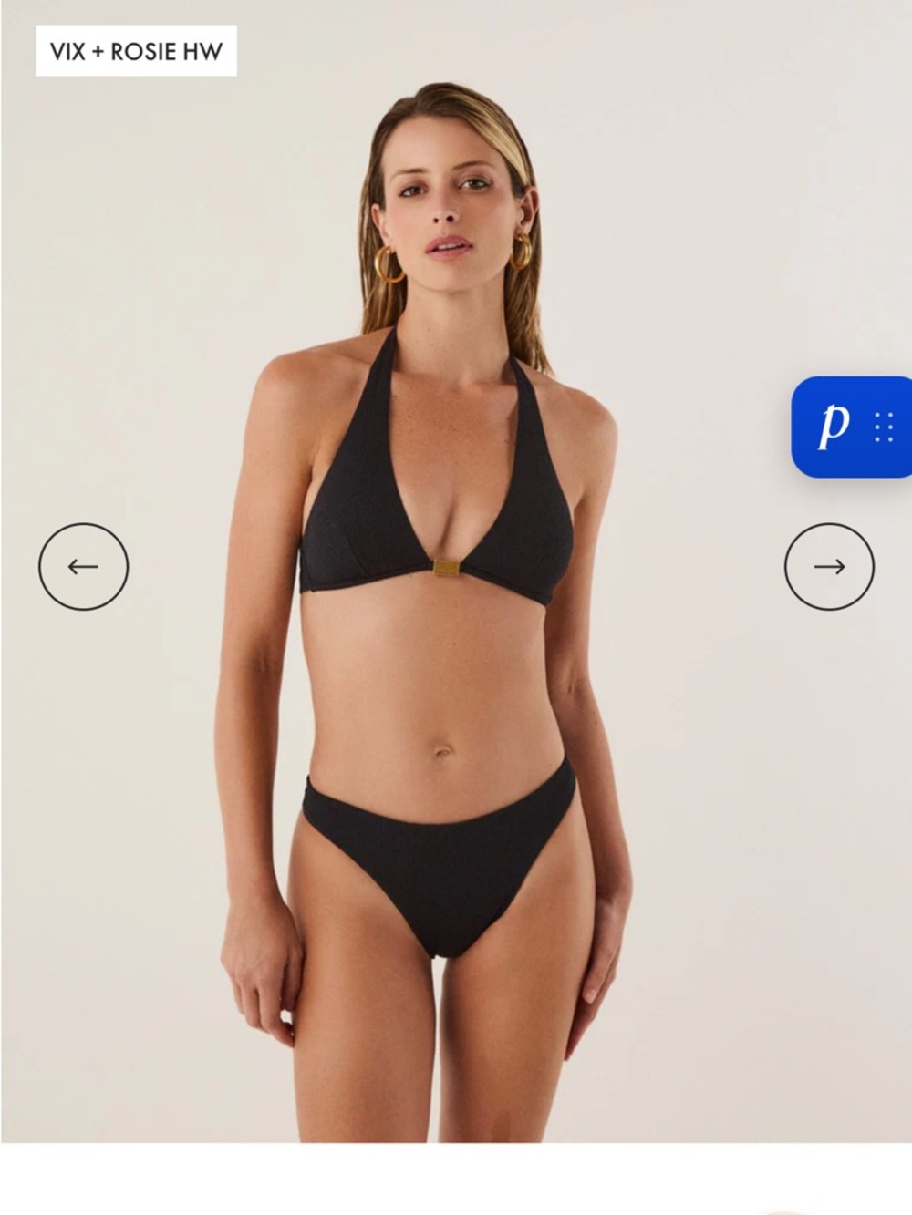 VIX + ROSIE HW Black Halter Bikini